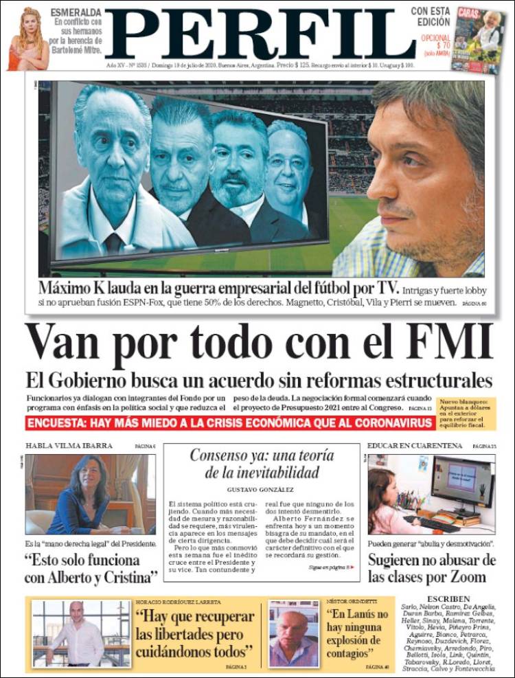Portada de Diario Perfil (Argentina)
