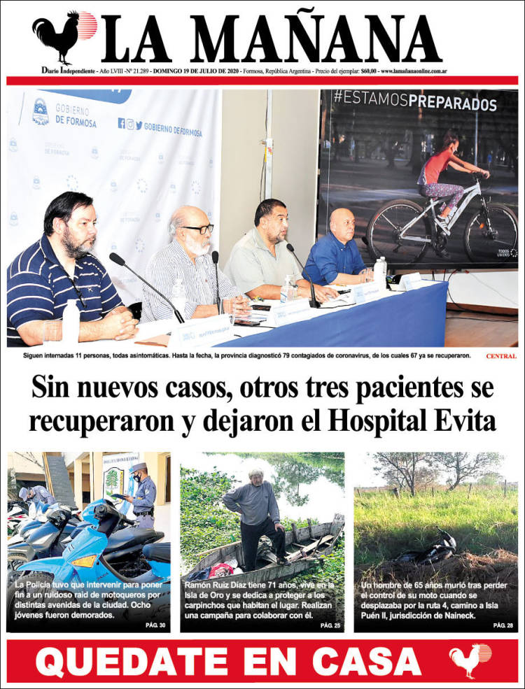 Portada de Diario La Mañana (Argentina)