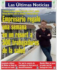 Portada de Las Últimas Noticias (Chile)