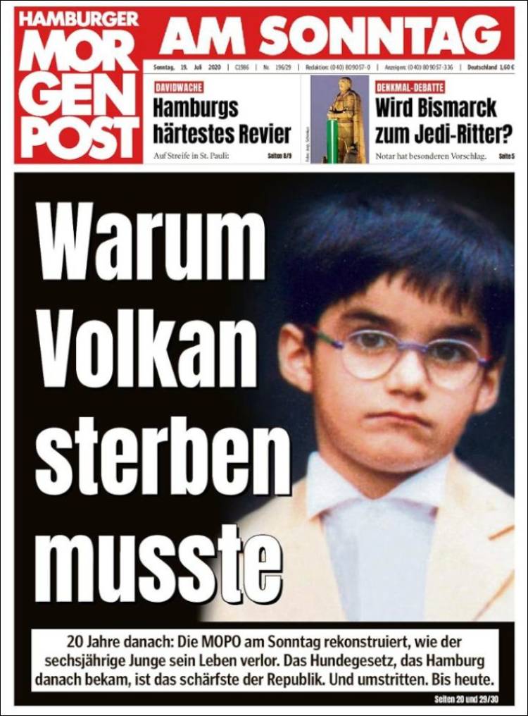 Portada de Hamburger Morgenpost  (Alemania)