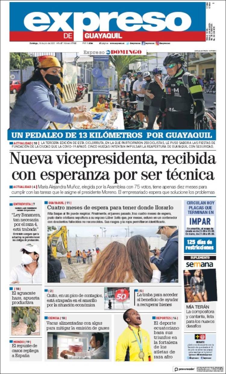 Portada de Expreso (Ecuador)