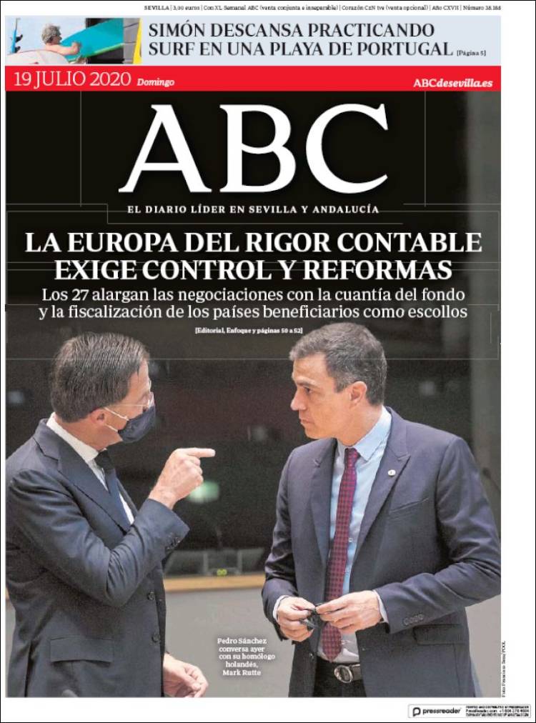 Portada de ABC - Sevilla (España)