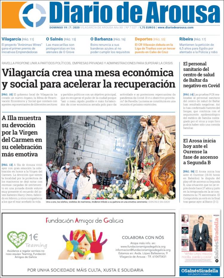 Portada de Diario de Arousa (España)