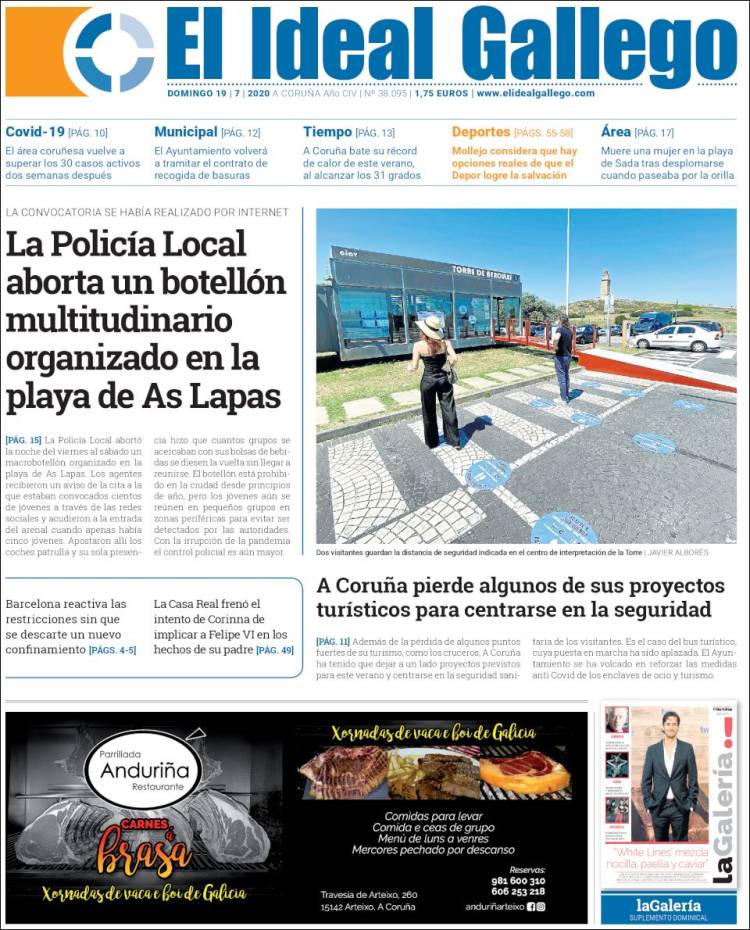 Portada de Diario de Ferrol (España)