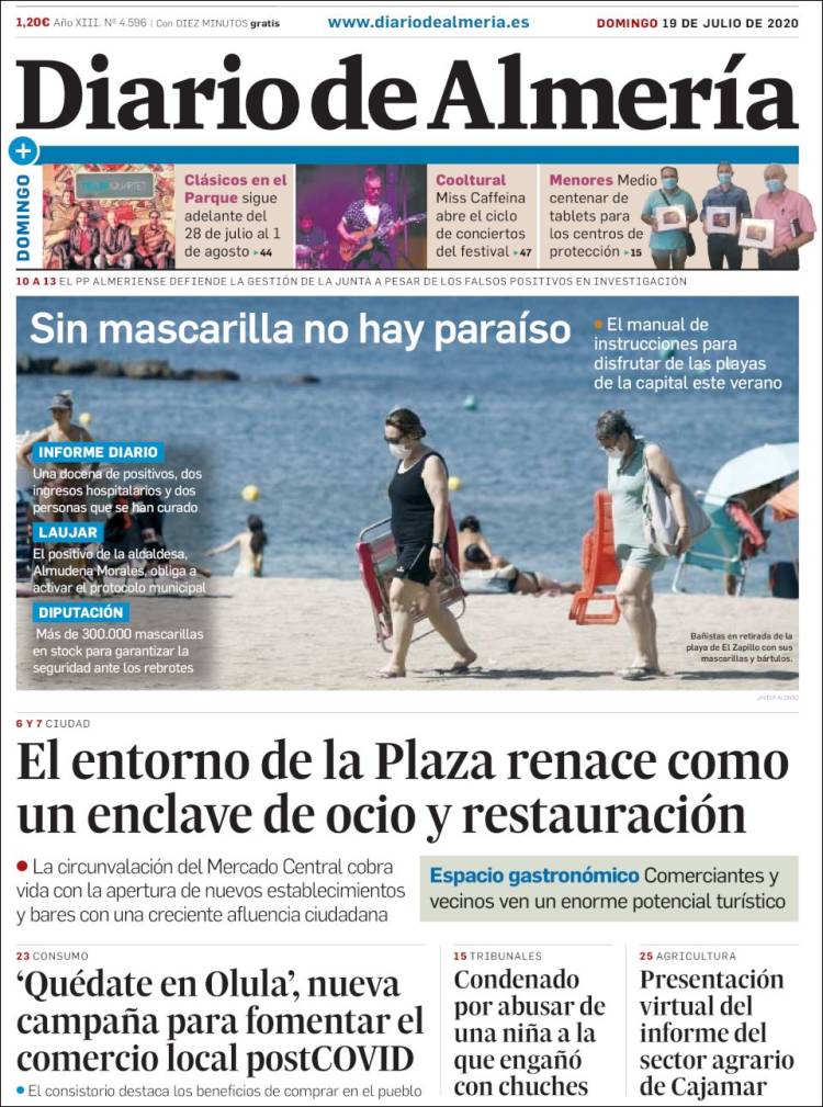 Portada de Diario de Almería (España)