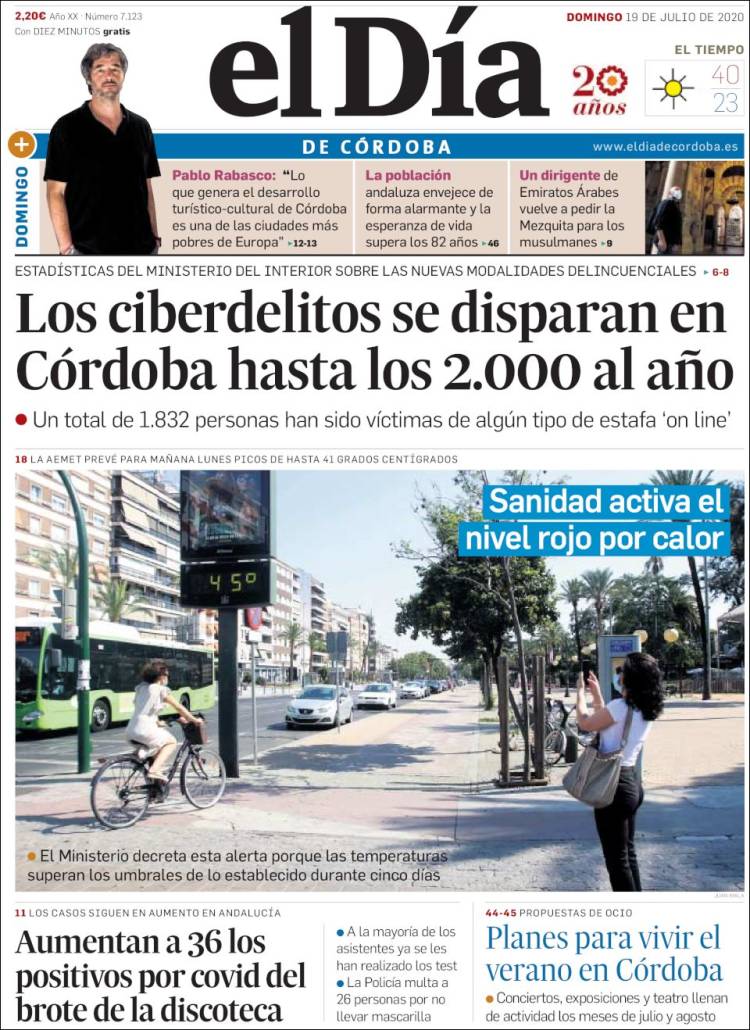 Portada de El Día de Córdoba (España)