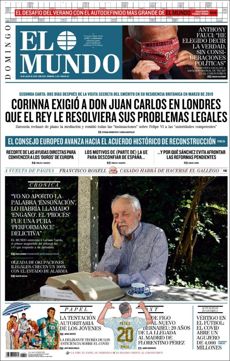 Portada de El Mundo (España)