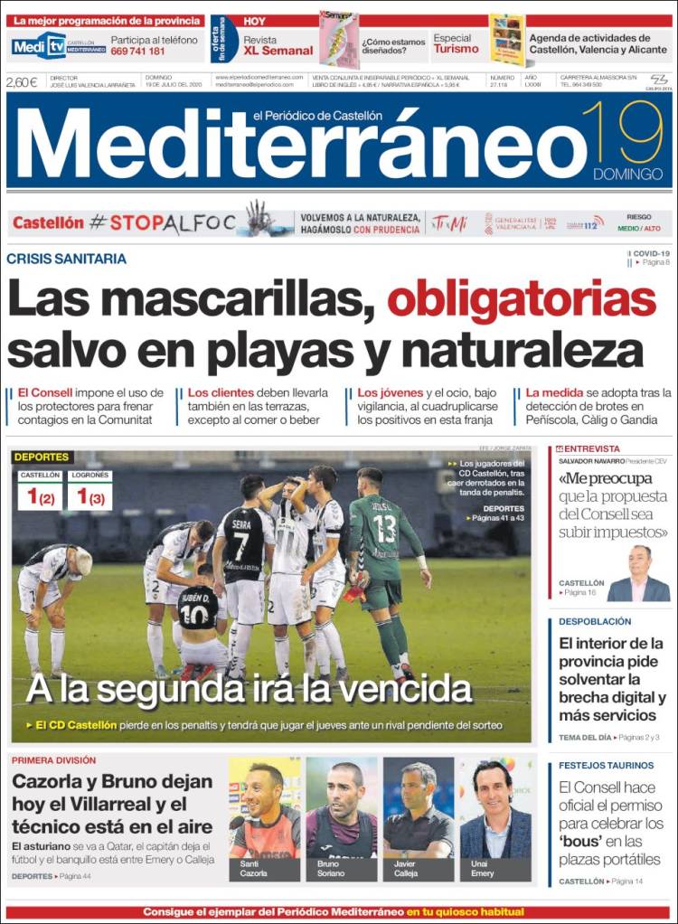 Portada de El Periódico Mediterraneo (España)