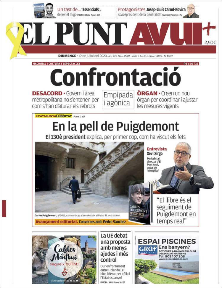 Portada de El Punt Avui (España)