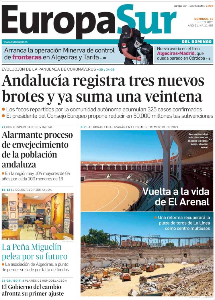 Portada de Europa Sur (España)