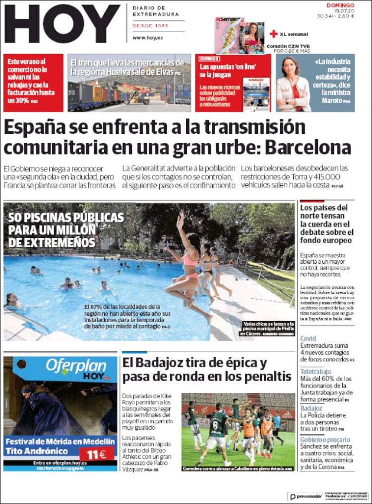 Portada de Hoy - Badajoz (España)