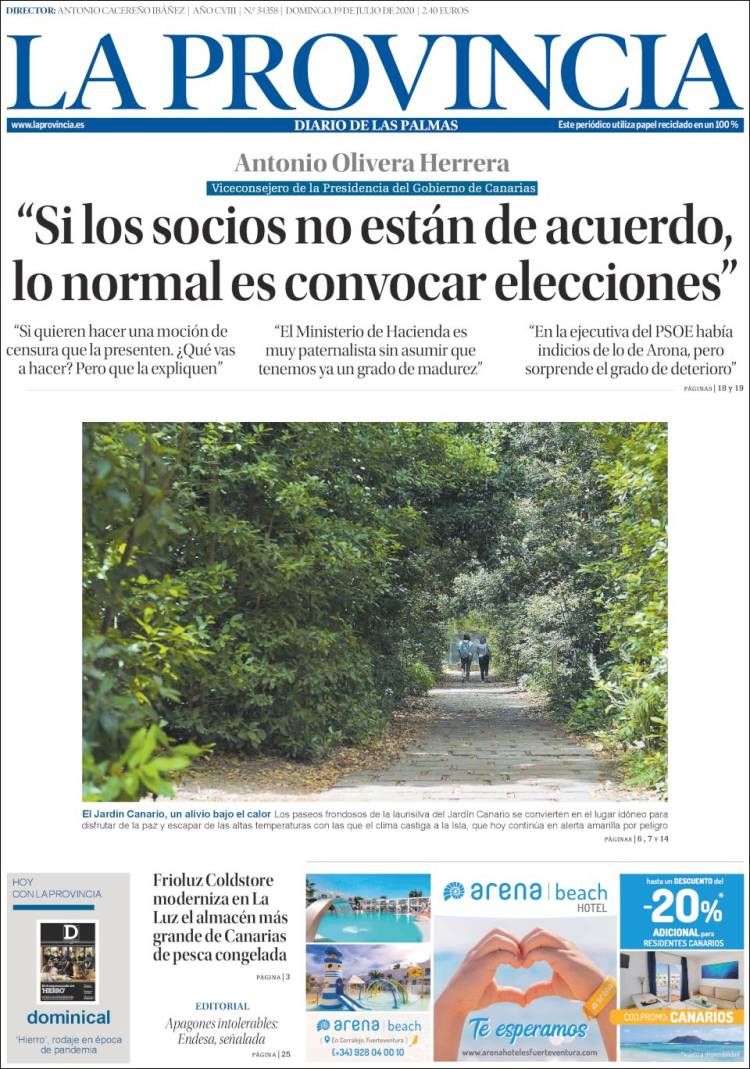 Portada de La Provincia (España)