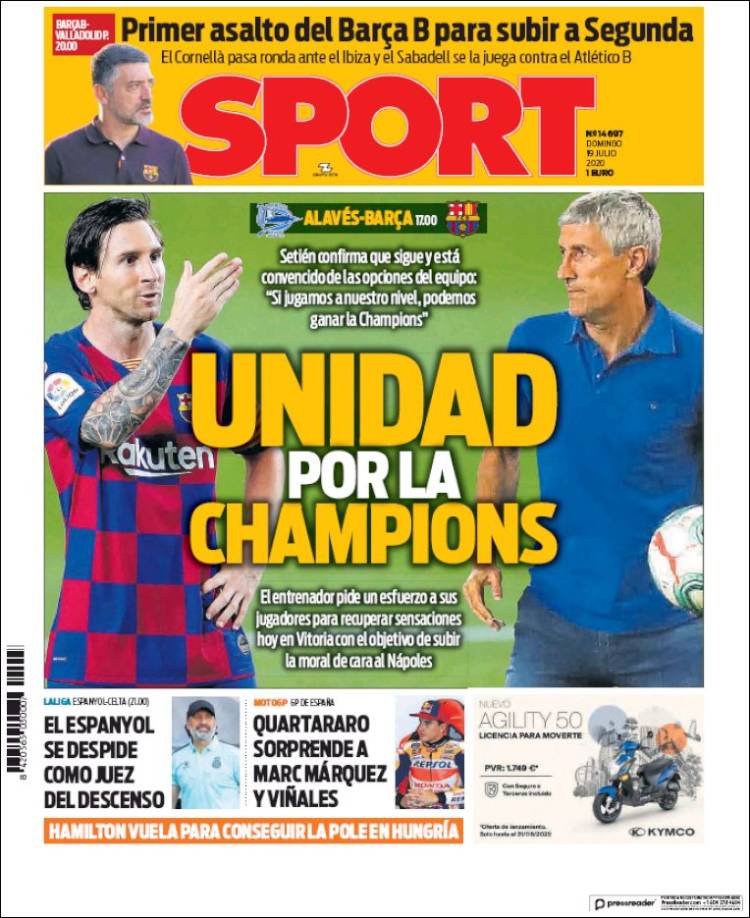 Portada de Sport (España)