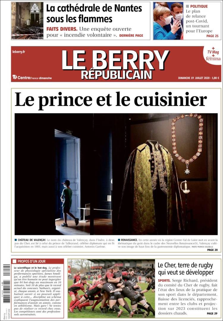 Portada de Berry Republicain (Francia)