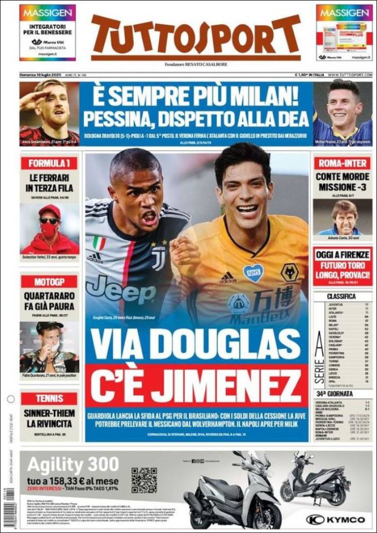 Portada de Tuttosport (Italia)