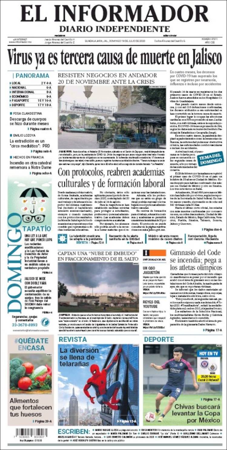 Portada de El Informador (M&eacute;xico)