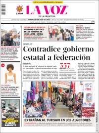 Portada de La Voz de la Frontera (M&eacute;xico)