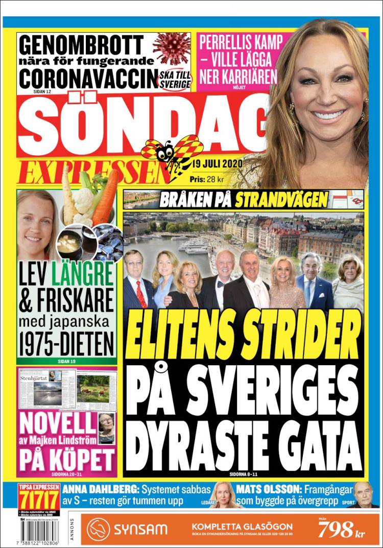 Portada de Expressen (Suecia)
