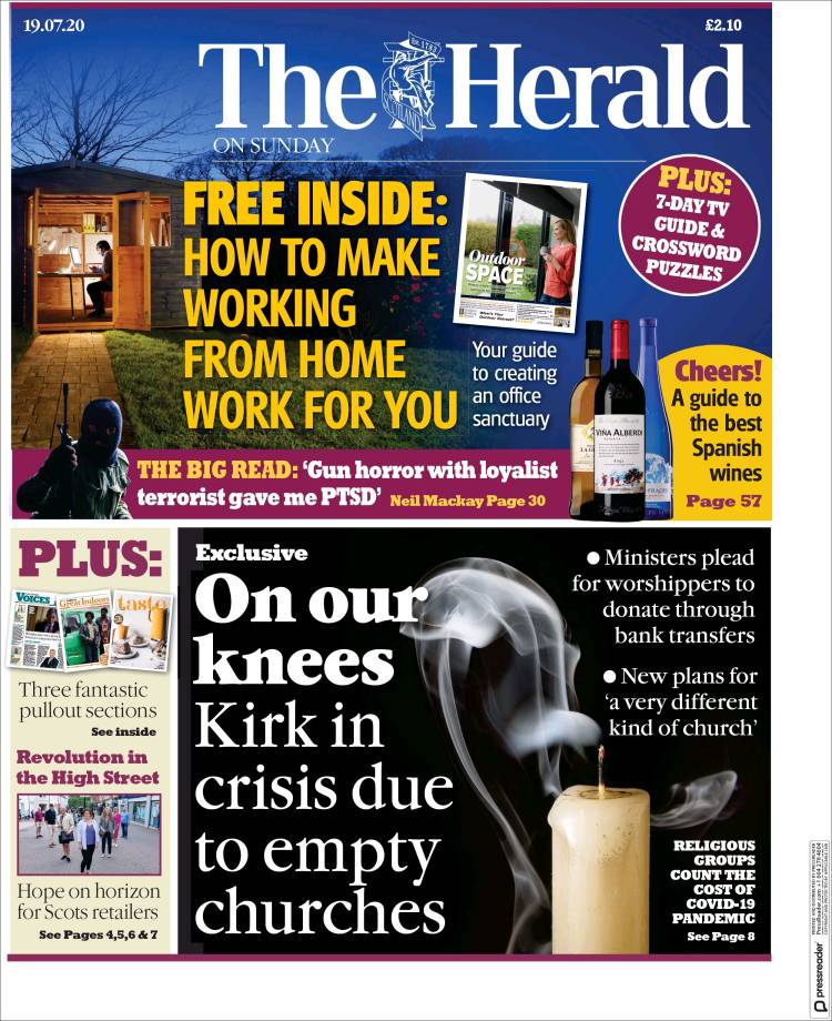 Portada de The Herald (Reino Unido)