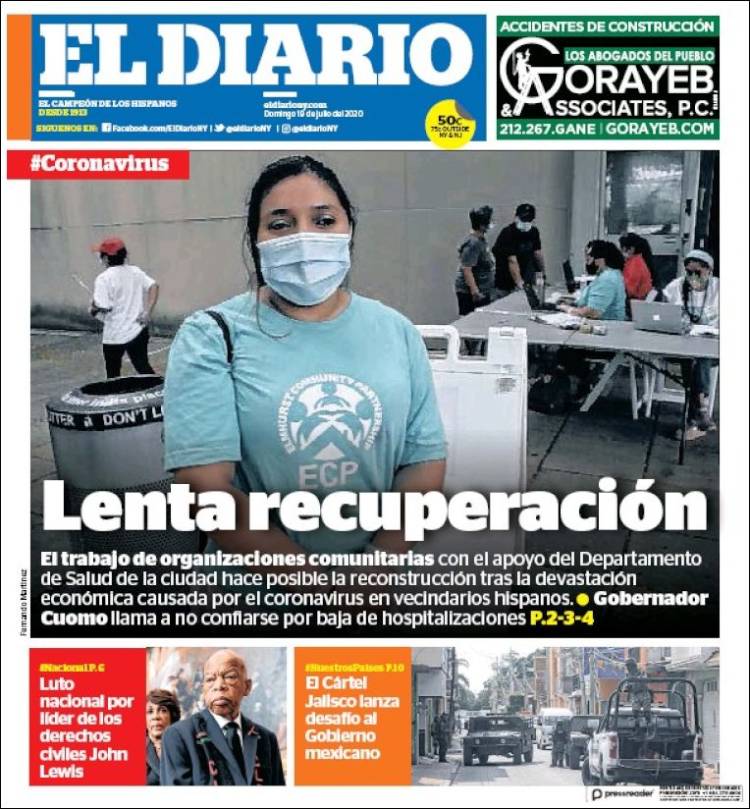 Portada de El Diario NY (USA)