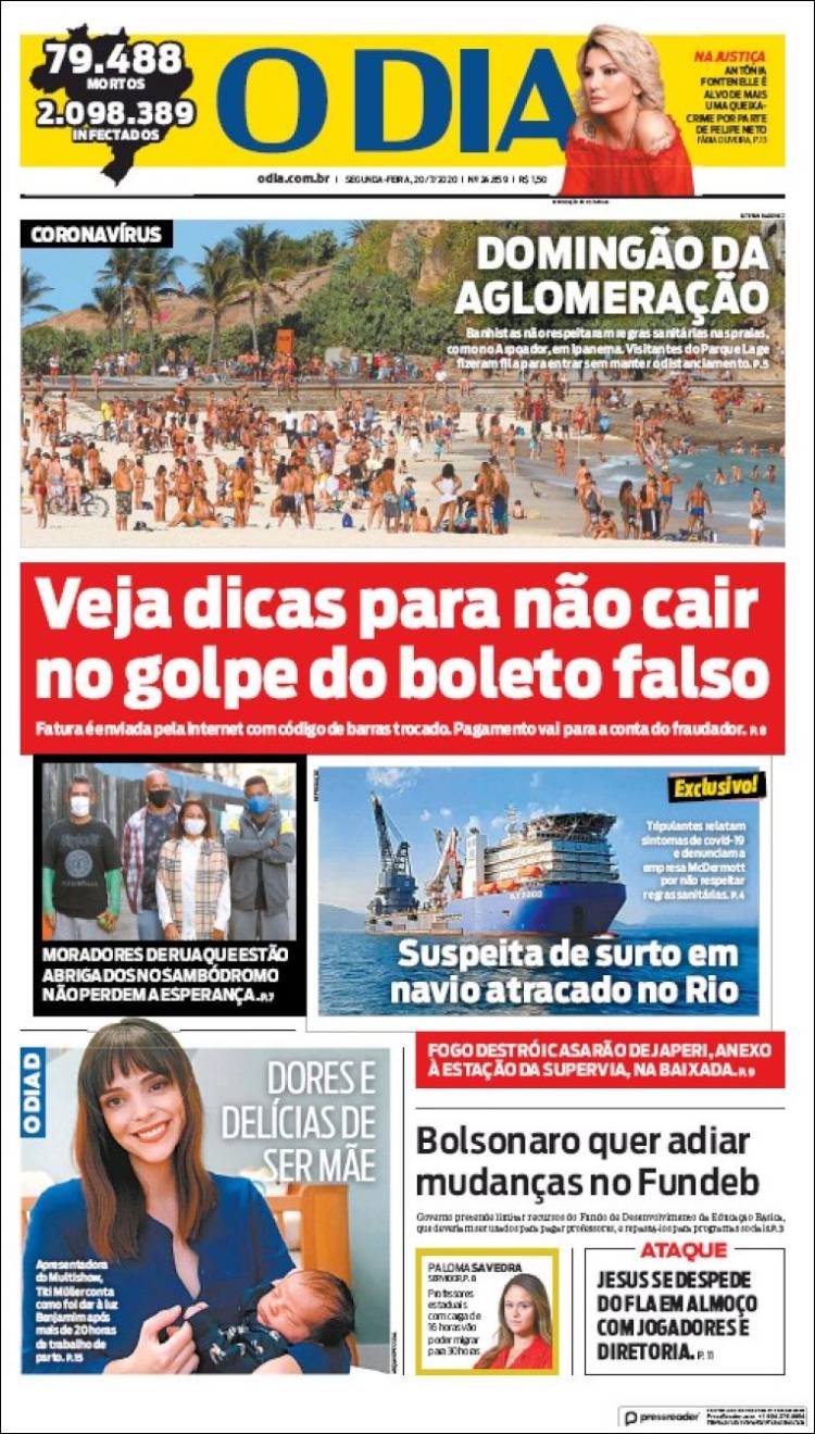 Portada de O Dia (Brasil)