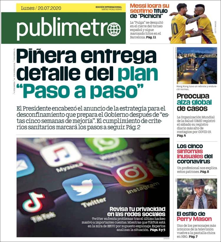 Portada de Publimetro (Chile)