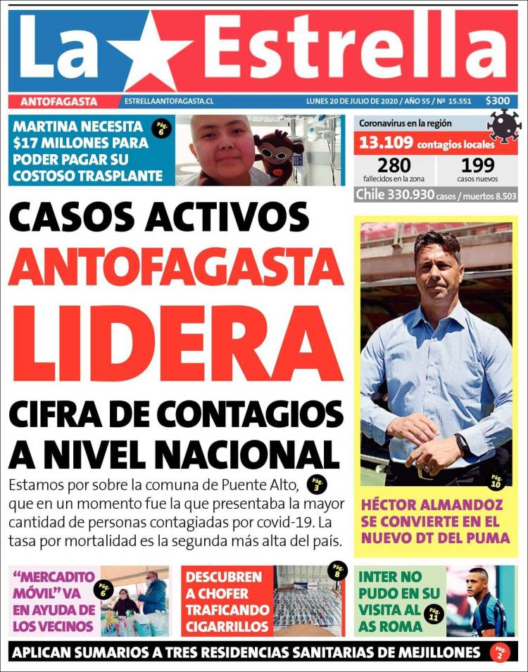 Portada de La Estrella del Norte (Chile)