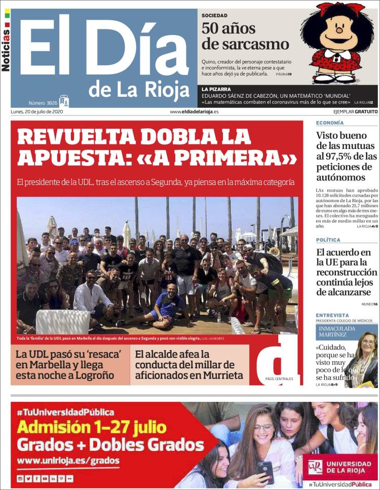 Portada de El Día de La Rioja (Spain)