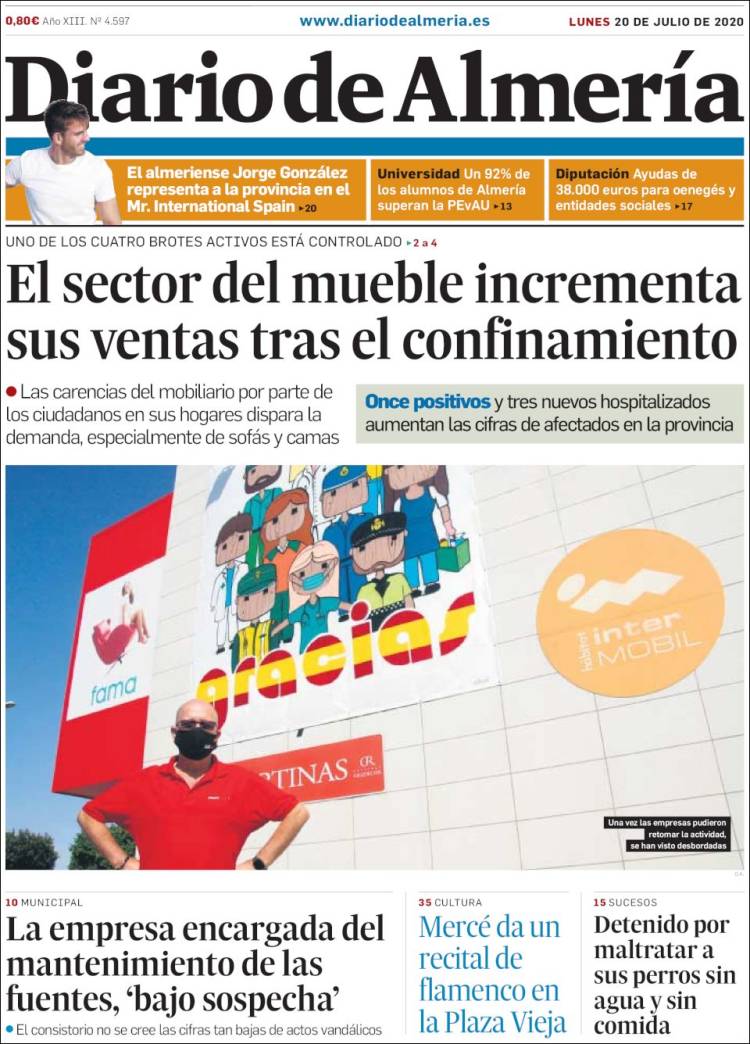 Portada de Diario de Almería (Spain)