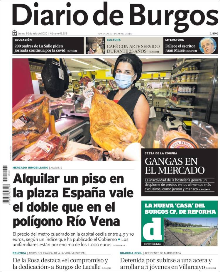 Portada de Diario de Burgos (Spain)