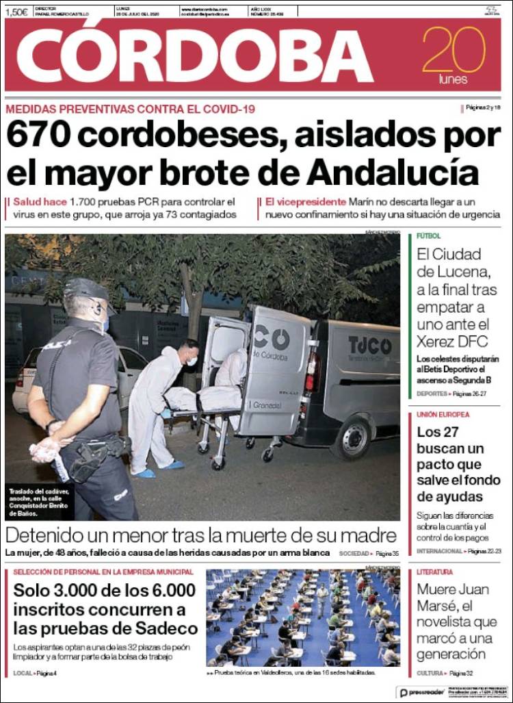 Portada de Diario de Córdoba (Spain)