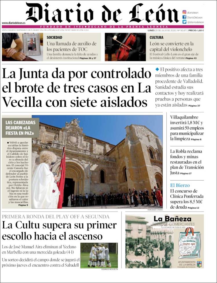 Portada de Diario de León (Spain)