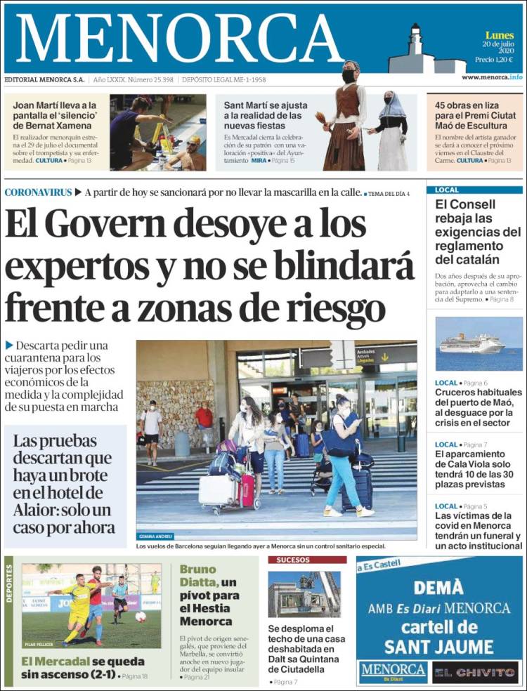 Portada de Menorca - Diario Insular (Spain)