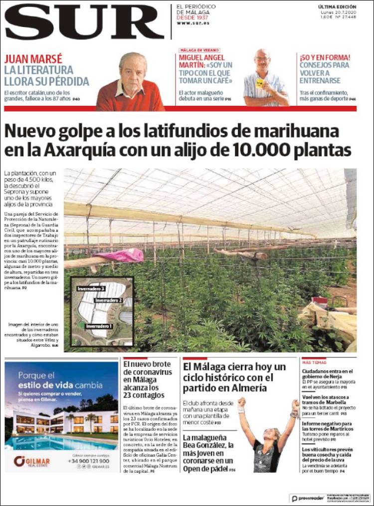 Portada de Diario el Sur (Spain)