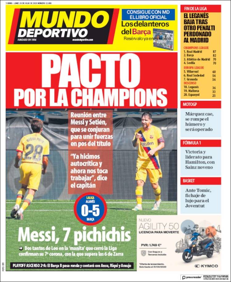 Portada de El Mundo Deportivo (España)