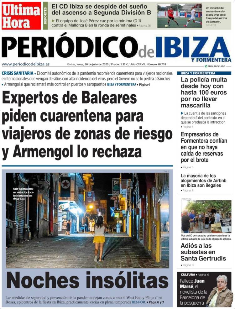 Portada de Periódico de Ibiza (Spain)