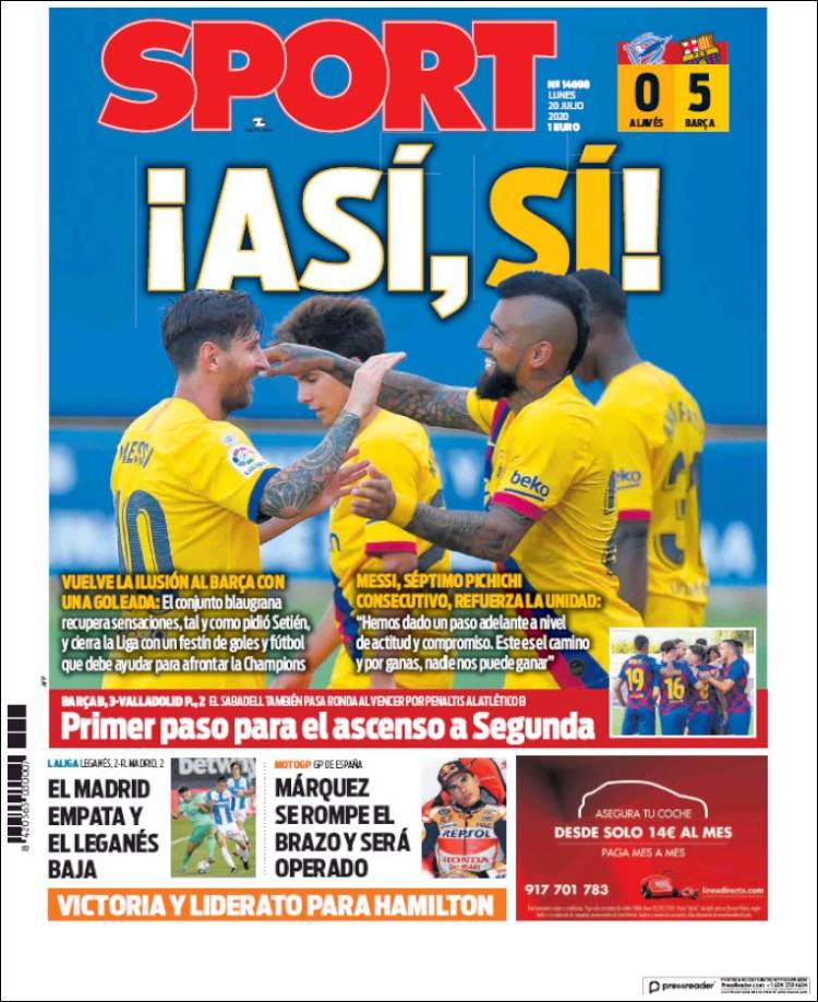 Portada de Sport (España)