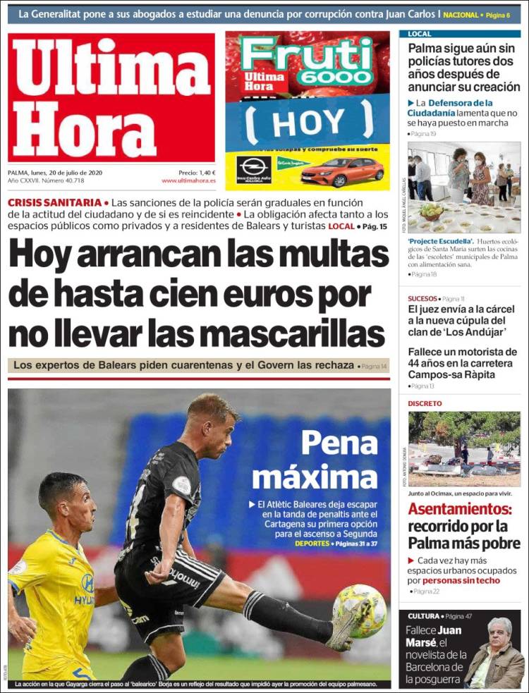 Portada de Última Hora (Spain)