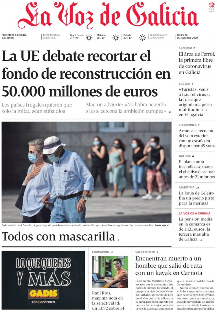 Portada de La Voz de Galicia (Spain)