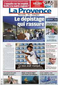 Portada de La Provence (Francia)