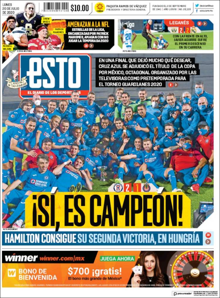 Portada de Esto (M&eacute;xico)