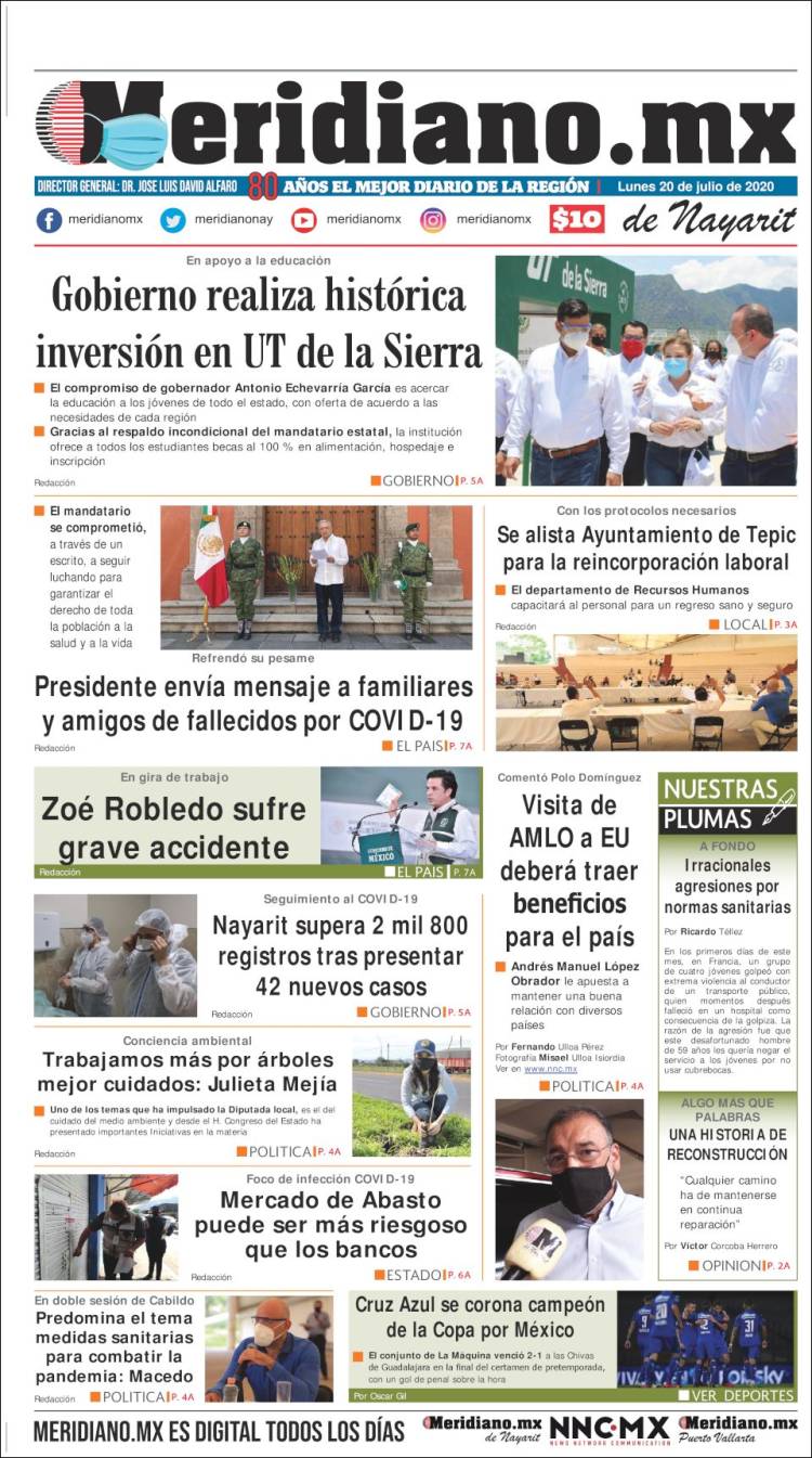 Portada de Meridiano (M&eacute;xico)