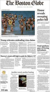 Portada de Boston Globe (USA)