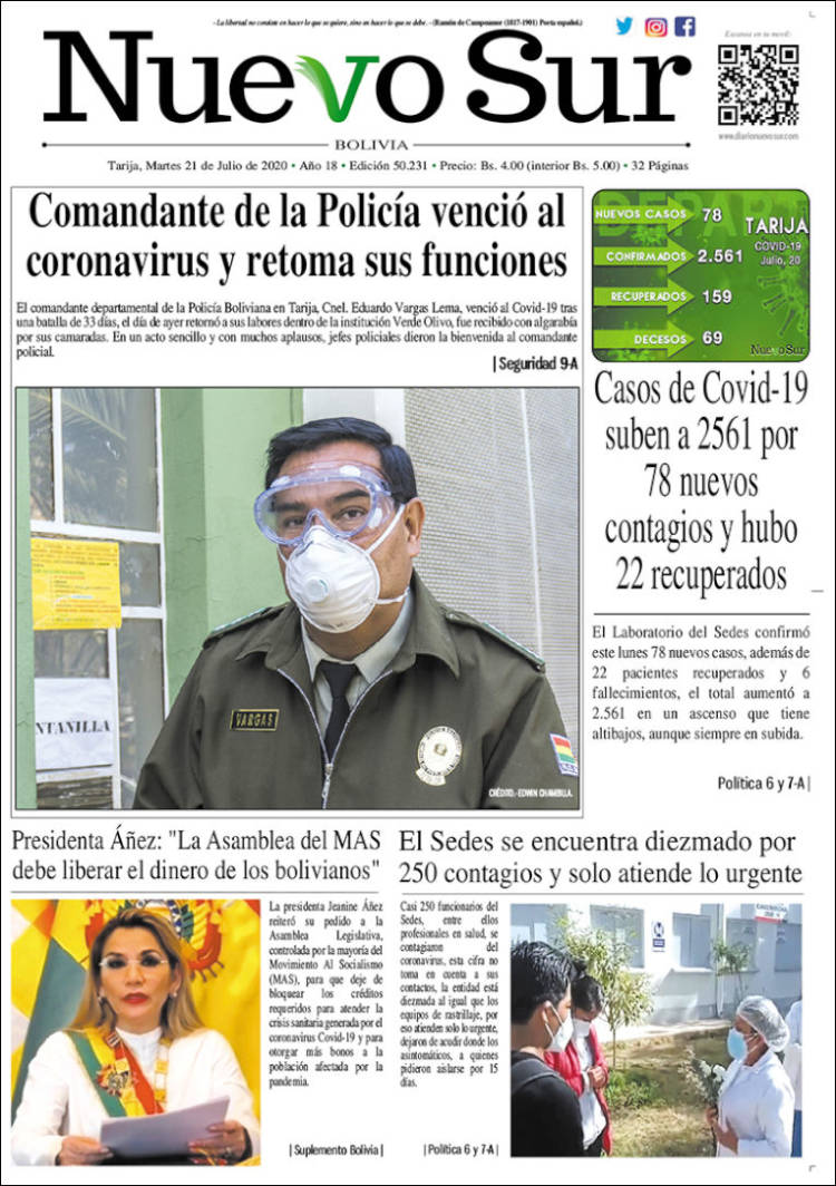 Portada de Nuevo Sur (Bolivia)