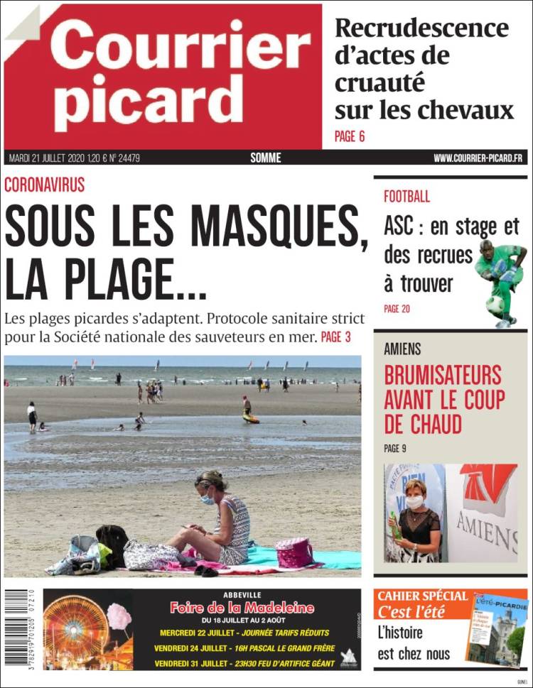 Portada de Courrier Picard (Francia)