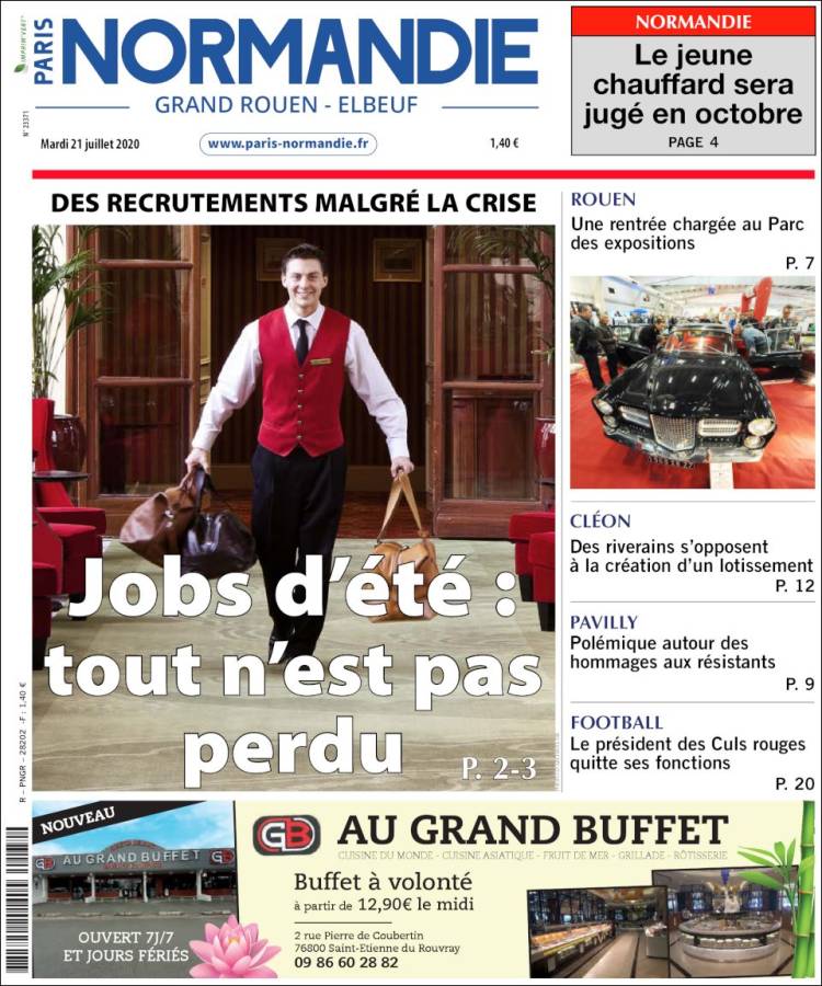 Portada de Paris Normandie (Francia)