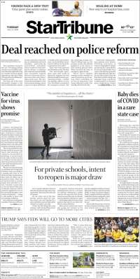 Portada de Star Tribune (USA)