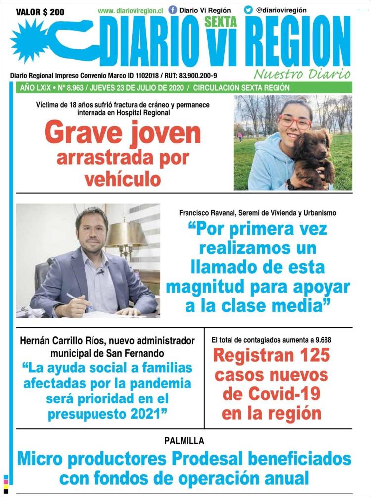 Portada de Diario VI Región (Chile)