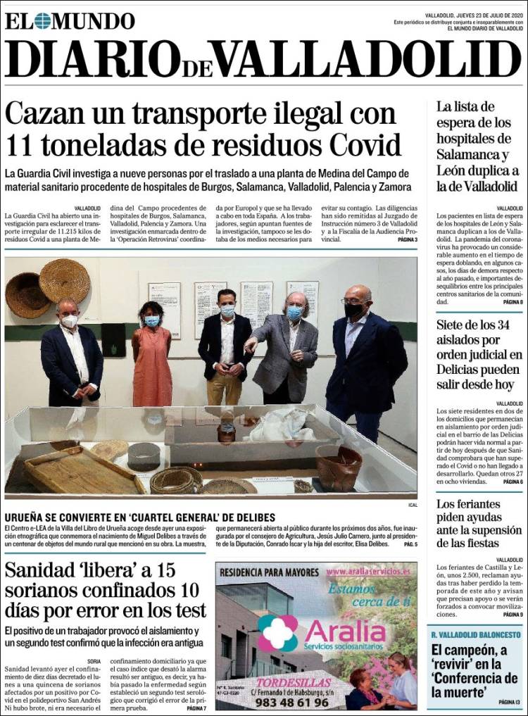 Portada de Diario de Valladolid (España)