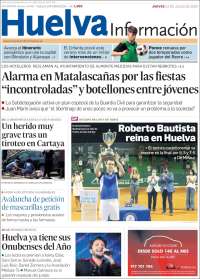 Portada de Huelva Información (España)